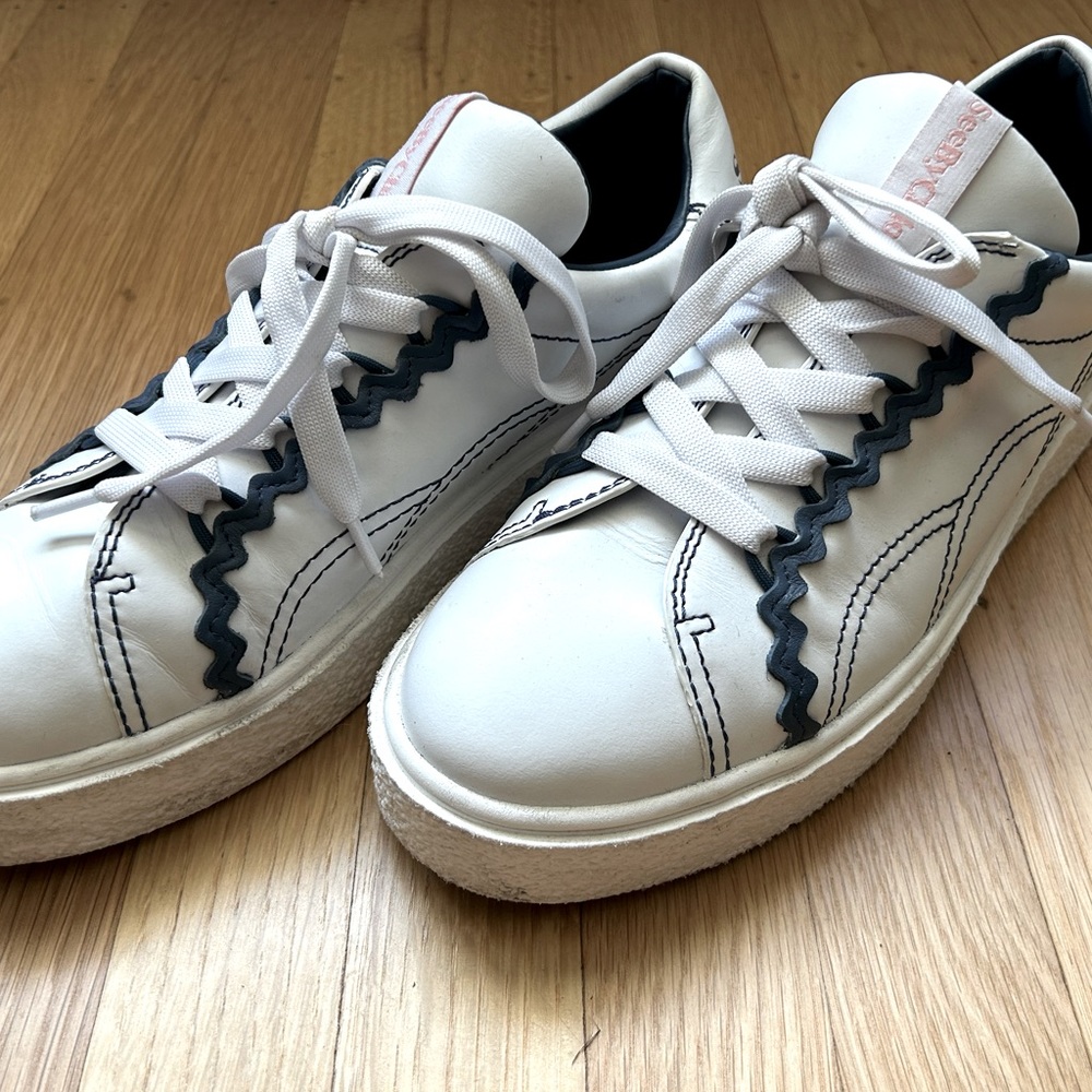 See By Chloe white leather sneakers
